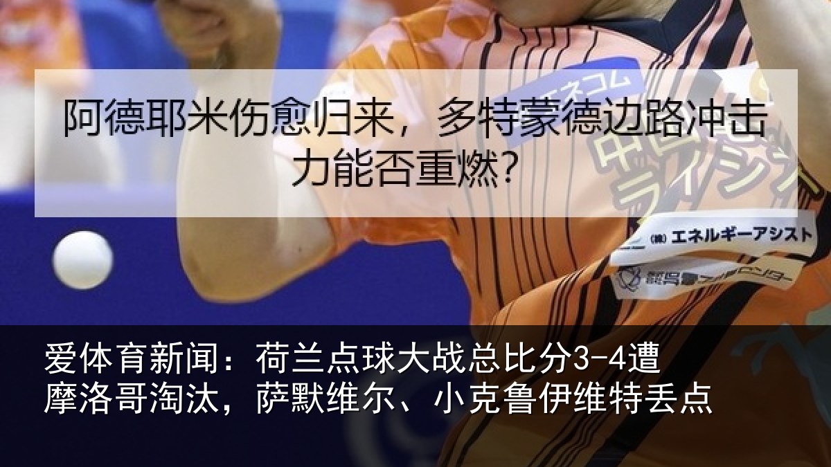 爱体育新闻：荷兰相关情况摩洛相关情况克鲁伊维特丢点